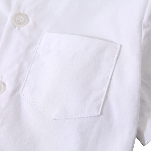 مجموعة ملابس CIYCUIT للأطفال الأولاد - قميص ربطة عنق مع شورت الحمالات - زي مثالي لحفلات الزفاف in Kuwait