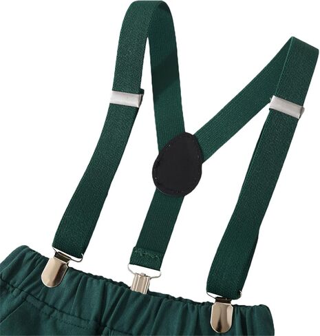 مجموعة ملابس CIYCUIT للأطفال الأولاد - قميص ربطة عنق مع شورت الحمالات - زي مثالي لحفلات الزفاف in Kuwait