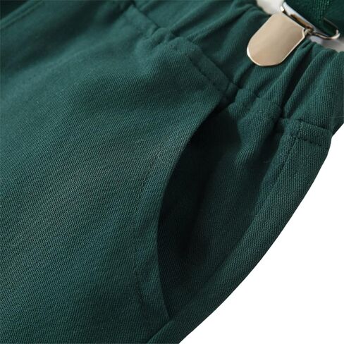 مجموعة ملابس CIYCUIT للأطفال الأولاد - قميص ربطة عنق مع شورت الحمالات - زي مثالي لحفلات الزفاف in Kuwait