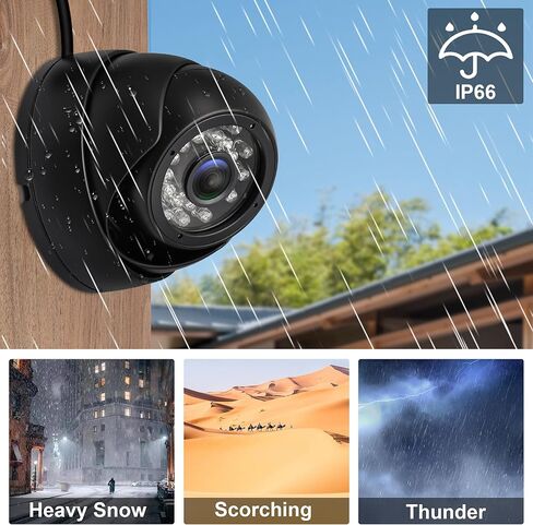 كاميرا مراقبة على شكل قبة USB بدقة 2 ميجابكسل للمراقبة ليلاً ونهارًا ومقاومة للطقس، كاميرا CCTV بدقة 1080 بكسل تعمل مع كشف الحركة المنزلية الذكية لمراقبة الأطفال والحيوانات الأليفة، رؤية قريبة تصل إلى 80 قدمًا in Kuwait