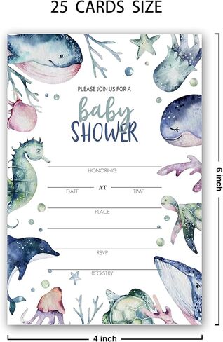 مجموعة دعوة استحمام الطفل، كتب للطفل، شكرًا لك، سحب الحفاضات، املأ بطاقات الدعوات، كل تصميم 25 بطاقة ومظروف (إجمالي 100 بطاقة) – (bb015-taozhuang) in Kuwait