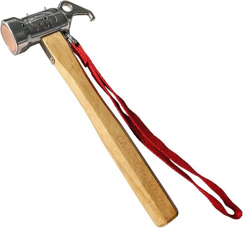 CAMPINGMOON Camping Hammer Peg Tent Stake Hammer Stainless Steel Head Wood Hand with Tent Tarp Stake Remover C6 in Saudi Arabia