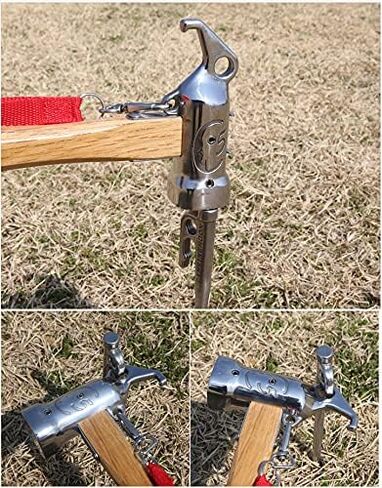 CAMPINGMOON Camping Hammer Peg Tent Stake Hammer Stainless Steel Head Wood Hand with Tent Tarp Stake Remover C6 in Saudi Arabia