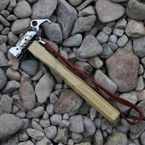CAMPINGMOON Camping Hammer Peg Tent Stake Hammer Stainless Steel Head Wood Hand with Tent Tarp Stake Remover C6 in Saudi Arabia