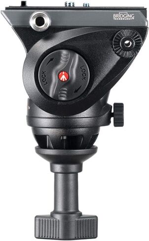 Manfrotto MVH500AH,755CX3 Lightweight Fluid Video System with Carbon Fiber Legs (Black) in Kuwait