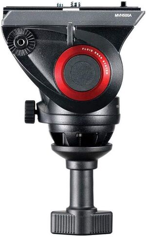 Manfrotto MVH500AH,755CX3 Lightweight Fluid Video System with Carbon Fiber Legs (Black) in Kuwait