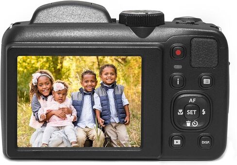 KODAK PIXPRO AZ255-RD 16MP Digital Camera 25X Optical Zoom 24mm Wide Angle Lens Optical Image Stabilization 1080P Full HD Video 3" LCD Vlogging Camera, with Bag & 32GB SD Card + Card Reader in Saudi Arabia