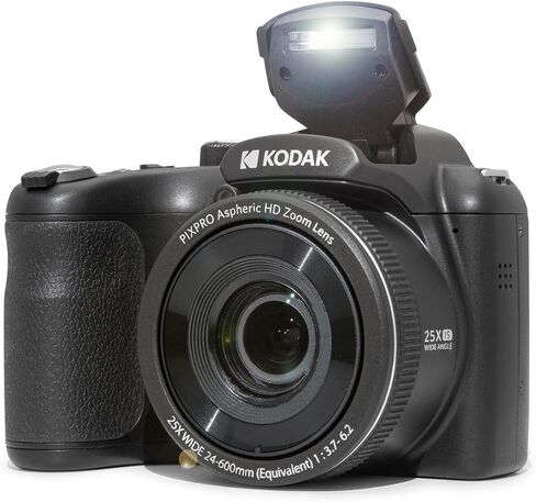 KODAK PIXPRO AZ255-RD 16MP Digital Camera 25X Optical Zoom 24mm Wide Angle Lens Optical Image Stabilization 1080P Full HD Video 3" LCD Vlogging Camera, with Bag & 32GB SD Card + Card Reader in Saudi Arabia