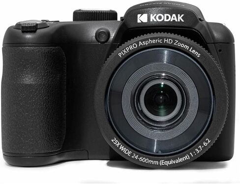 KODAK PIXPRO AZ255-RD 16MP Digital Camera 25X Optical Zoom 24mm Wide Angle Lens Optical Image Stabilization 1080P Full HD Video 3" LCD Vlogging Camera, with Bag & 32GB SD Card + Card Reader in Saudi Arabia