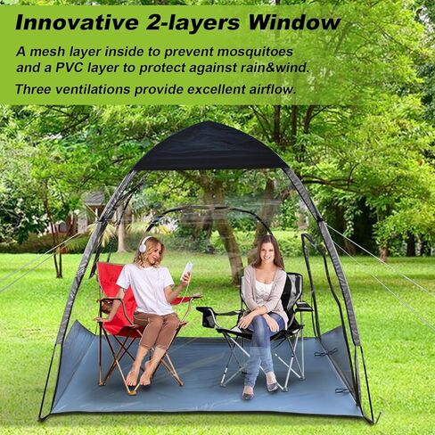 Sports Tent with Spare Rod and Top Cover, Weatherproof Tent Features 3 Ventlations and Sealed Floor, All Weather Shelter for Soccer, Baseball, and Other Outdoor Events in Kuwait