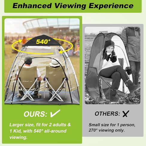 Sports Tent with Spare Rod and Top Cover, Weatherproof Tent Features 3 Ventlations and Sealed Floor, All Weather Shelter for Soccer, Baseball, and Other Outdoor Events in Kuwait