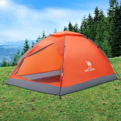 CAMEL CROWN 2/3/4 Person Camping Tent with Removable Rain Fly, Easy Setup Outdoor Tents Water Resistant Lightweight Portable for Family Backpacking Camping Hiking Traveling in Saudi Arabia