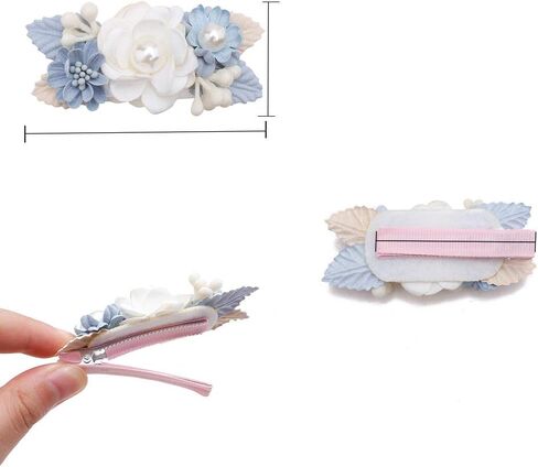 Flower Hair Clip for Baby Girl, Lightweight Hair Bow with Boutique Fully Lined Alligator Clip for Toddler Teens Gifts in Saudi Arabia