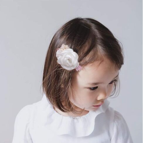Flower Hair Clip for Baby Girl, Lightweight Hair Bow with Boutique Fully Lined Alligator Clip for Toddler Teens Gifts in Kuwait
