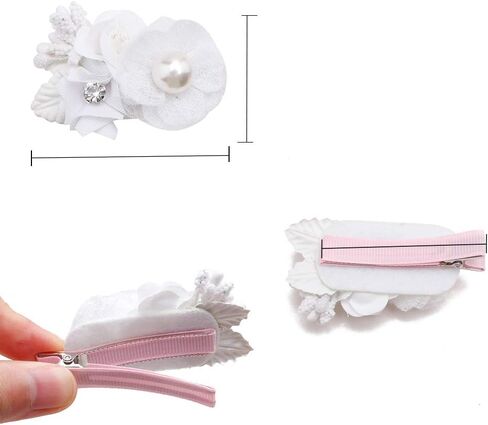 Flower Hair Clip for Baby Girl, Lightweight Hair Bow with Boutique Fully Lined Alligator Clip for Toddler Teens Gifts in Kuwait