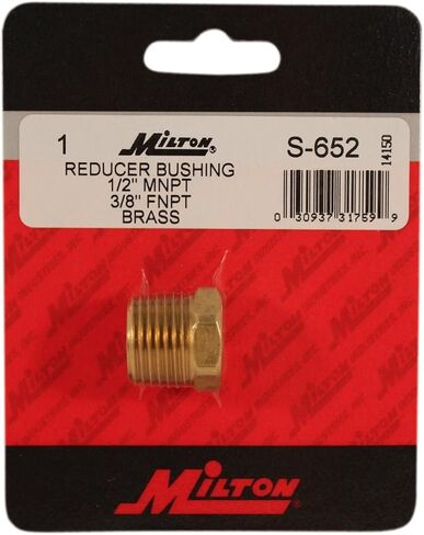 Milton S-652 1/2" MNPT x 3/8" FNPT Reducer Bushing Hose Fitting in Saudi Arabia