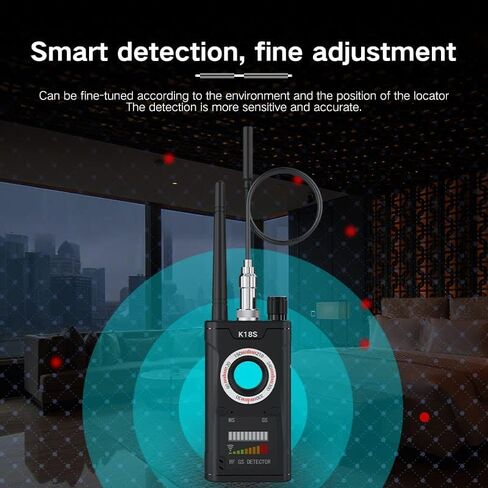 جهاز كشف الكاميرا الخفية، كاشف الأخطاء، كاشف الكاميرا، كاشف مكافحة التجسس، كاشف نظام تحديد المواقع العالمي (GPS)، كاشف جهاز ماسح ضوئي لإشارة التردد اللاسلكي لجهاز تعقب نظام تحديد المواقع العالمي (GPS)، جهاز الاستماع، مكتشف الكاميرا باللون الأسود in Kuwait