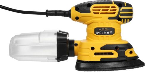 ماكينة صنفرة كهربائية، ماكينة صنفرة تفاصيل 220 وات 13000 OPM ماكينة سنفرة كهربائية مدمجة مع مجمع غبار 1.6 أمبير، ماكينة سنفرة كهربائية مع 20 قطعة من ورق الصنفرة وصندوق غبار شفاف للمساحات الضيقة لأعمال النجارة in Kuwait