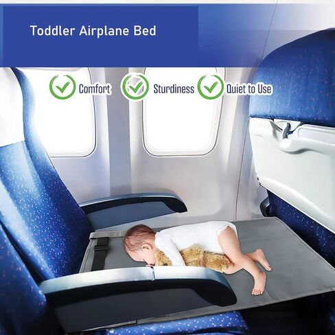 موسع مقعد الطائرة WZLL.SLSP للأطفال، سرير أطفال محمول للسفر، مسند للقدمين أثناء السفر لرحلات الطائرات، مناسب للسيارات والطائرات ومسند للقدمين in Kuwait
