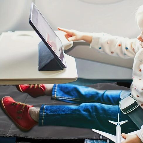 موسع مقعد الطائرة WZLL.SLSP للأطفال، سرير أطفال محمول للسفر، مسند للقدمين أثناء السفر لرحلات الطائرات، مناسب للسيارات والطائرات ومسند للقدمين in Kuwait