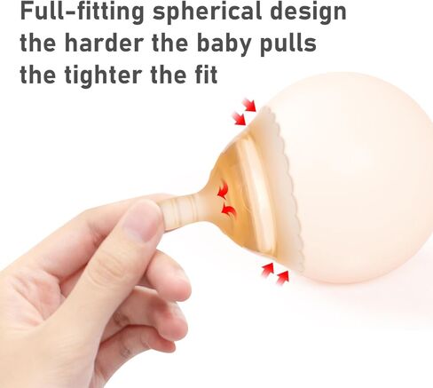 Nipple Shields for Nursing Newborn,Double Layer Breast Shield,for Latch Difficulties or Flat or Inverted Nipples，2 Pack in Kuwait