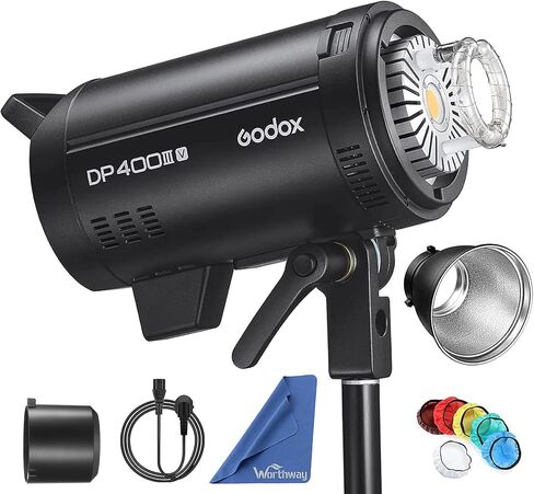 Godox DP400III-V DP400IIIV 400Ws Studio Flash Light - Bowens Mount Photography Lighting مع المدمج في 2.4G نظام X اللاسلكي ومصباح النمذجة 30W لتصوير الصور في استوديو التصوير الفوتوغرافي in Saudi Arabia