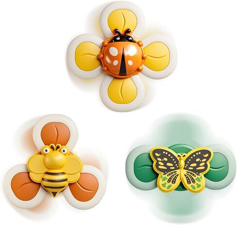 لعبة حمام الطفل من توماما مع رأس دش و3 ألعاب شفط دوارة، صنبور دش رذاذ الماء الزرافة ومضخة مياه حوض الاستحمام، أساسيات الصيف للأطفال الصغار والرضع، أصفر in Kuwait