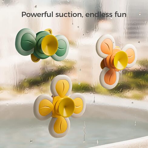 لعبة حمام الطفل من توماما مع رأس دش و3 ألعاب شفط دوارة، صنبور دش رذاذ الماء الزرافة ومضخة مياه حوض الاستحمام، أساسيات الصيف للأطفال الصغار والرضع، أصفر in Kuwait