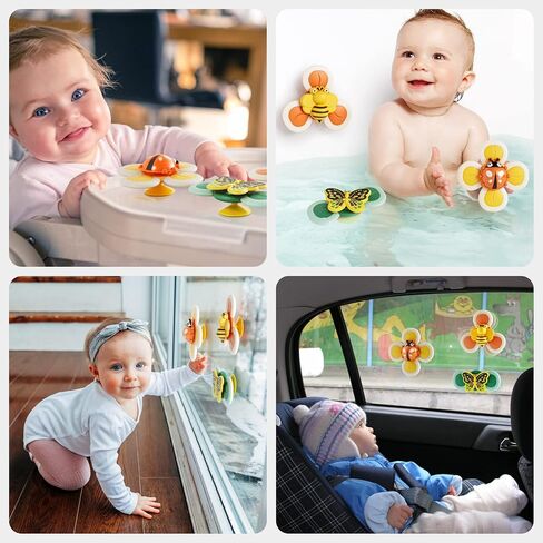 لعبة حمام الطفل من توماما مع رأس دش و3 ألعاب شفط دوارة، صنبور دش رذاذ الماء الزرافة ومضخة مياه حوض الاستحمام، أساسيات الصيف للأطفال الصغار والرضع، أصفر in Kuwait