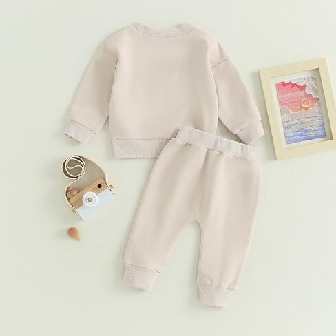 Tiaham Baby Boy Clothes Girl Outfits Fashion Sweatshirt Sweat Pant Kids Toddler Tops Pant Sets in Saudi Arabia