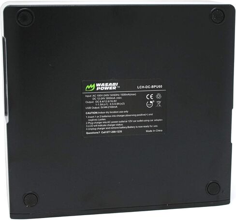Wasabi Power Dual LCD Battery Charger for Sony BC-U1 and Sony BP-U30, BP-U60, BP-U90 in Saudi Arabia