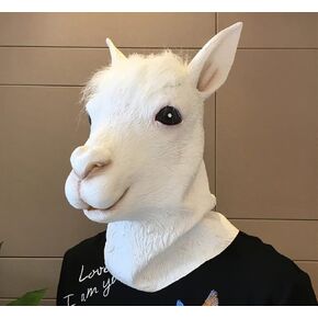 Halloween Animal horse Alpaca Head Mask Costume