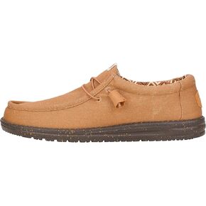 Hey Dude Wally Stretch Canvas Savvy Red Size 14, Men’s Shoes, Men's Slip-on Loafers, Comfortable & Light-Weight
