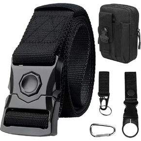 Tactical Battle Belt Tactical Belts Tactical Duty Belt Support for Metal Buckle Quick Release Belt with Pouches