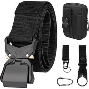 Tactical Battle Belt Tactical Belts Tactical Duty Belt Support for Metal Buckle Quick Release Belt with Pouches