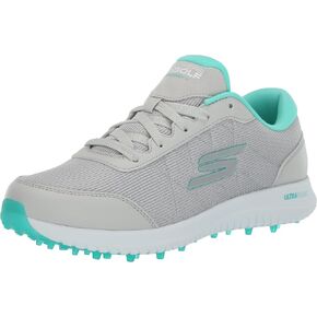 حذاء رياضي للسيدات Max Fairway 4 Spikeless Golf من Skechers، أبيض/رمادي، 11