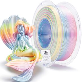 ZIRO 3D Printer Filament, Shiny PLA Fast Gradient Color Change, Glossy Color Change by Length PLA, Fit Most fdm 3D Printers, Dimensional Accuracy +/-0.03mm, 1KG/2.2lb Spool, Pastel Pearl(Silk)