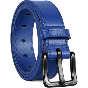 VONMELLI Nickel Free Leather Belt for Men, TSA Approved Non Metal Men’s Belt for Jeans with Hypoallergenic Buckle
