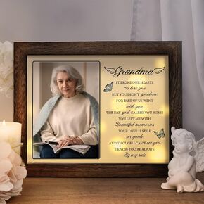 Sympathy Gifts for Loss of Mom,Memorial LED Shadow Box,Memorial Gifts for Loss of Mom,Loss of a Mother Sympathy Gifts,Mom Picture Frame Fits 4x6 in Photo