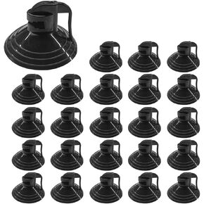 24PCS Car Glass Windshield Sunshade Suction Cups, PVC Sucker Car Window Shade Suction Cups, Pull Ring Sun Visor Suction Cup Hooks, Mini Adsorption Holder for Car Kitchen Bathroom Office (Transparent)