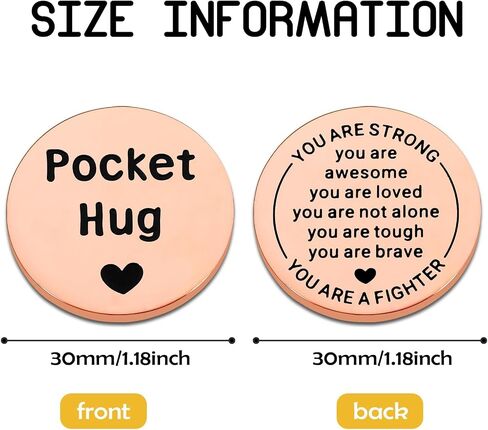 Breast Cancer Awareness Accessories Chemotherapy Must Haves for Women Breast Cancer Gifts for Women Cancer Care Gifts Cancer Survivor Gifts Chemo Gifts for Cancer Patient Encouragement Pocket Hug Gift in Kuwait