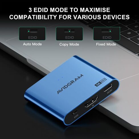 HDMI Splitter 1 in 2 Out 4K 60Hz 4:4:4, AVIDGRAM HDMI 2 Port Splitter with Copy, Downscaler, and Auto Mode for Dual Identical Display, Compatible with Xbox, PS4 Pro, PS5 (Gray) in Saudi Arabia
