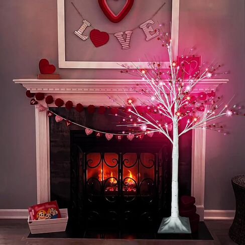 [Timer & 8 Modes] 4 Ft Lighted Black Halloween Tree with Timer 56 LED Orange & Purple Lights with 12 Jack-O-Lantern Pumpkin & Bats Lights,Halloween Spooky Tree for Outdoor Indoor Home Yard Decor in Saudi Arabia