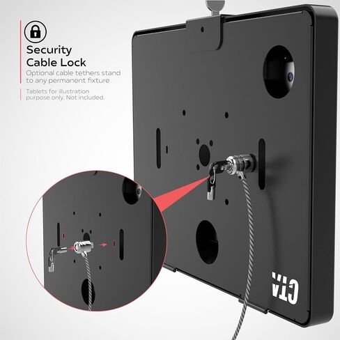 Locking Kiosk & Enclosure – Premium Locking Floor Stand Kiosk with Universal Security Enclosure - Storage and Cable Management for Retail POS - Ordering Screens & More - Black (PAD-PARAFPE) in Kuwait