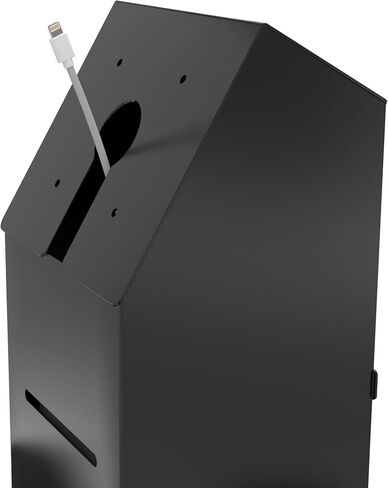 Locking Kiosk & Enclosure – Premium Locking Floor Stand Kiosk with Universal Security Enclosure - Storage and Cable Management for Retail POS - Ordering Screens & More - Black (PAD-PARAFPE) in Kuwait