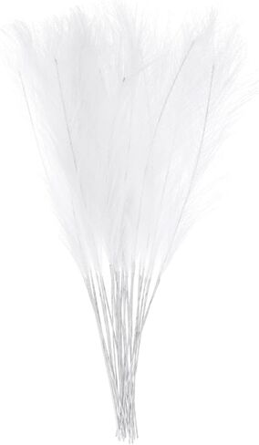 uxcell 25pcs Faux Pampas Grass 21 Inch Artificial Fake Dried Pampas Grass Decor for Floor Vase Filler, Wedding Decoration, Home Decoration, Bright Blue in Kuwait
