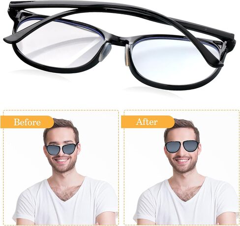 20 Pairs Eyeglasses Nose Pads, Anti-Slip Adhesive Contoured Silicone Clear Glasses Replacement Nosepads for Glasses Sunglasses Eye Wear (Transparent, 1mm Ultra-Thin) in Saudi Arabia