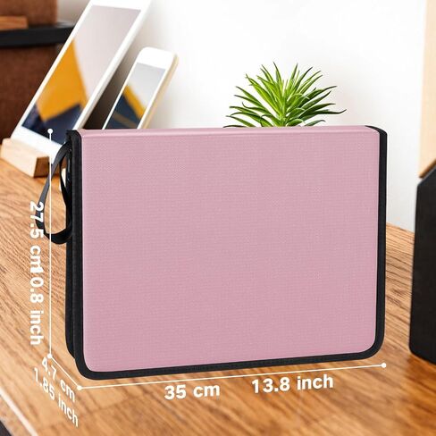 Fireproof File Folder Organizer 13 Pocket Important Document Organizer Binder Folio,Expanding Accordion File Storage Bag for Business and Family with Multi-Pockets & Labels Filing A4 Paper in Saudi Arabia