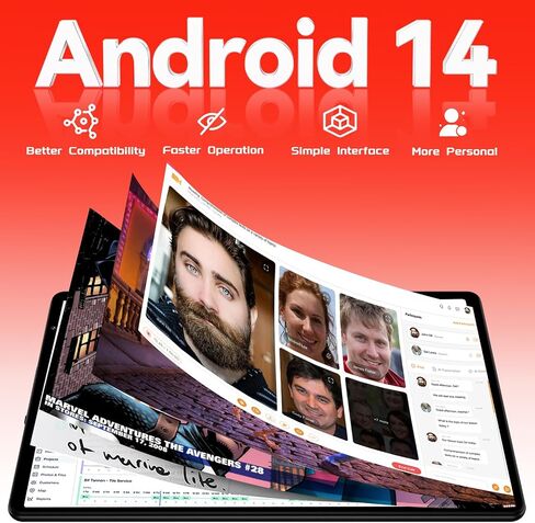Android 14 Tablet Newest 10.1 inch Tablets,20GB RAM 128GB ROM 1TB Expand,Octa-Core Processor,Dual Camera,WiFi 6,GPS,Bluetooth 5.0,6000mAh Long Battery Life with Keyboard/Mouse-Grey in Saudi Arabia