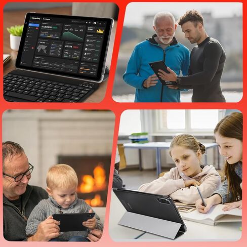 Android 14 Tablet Newest 10.1 inch Tablets,20GB RAM 128GB ROM 1TB Expand,Octa-Core Processor,Dual Camera,WiFi 6,GPS,Bluetooth 5.0,6000mAh Long Battery Life with Keyboard/Mouse-Grey in Saudi Arabia